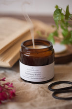 Load image into Gallery viewer, Medium Amber Jar in your choice of scent in a cotton bag