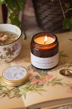 Load image into Gallery viewer, Medium Amber Jar in your choice of scent in a cotton bag