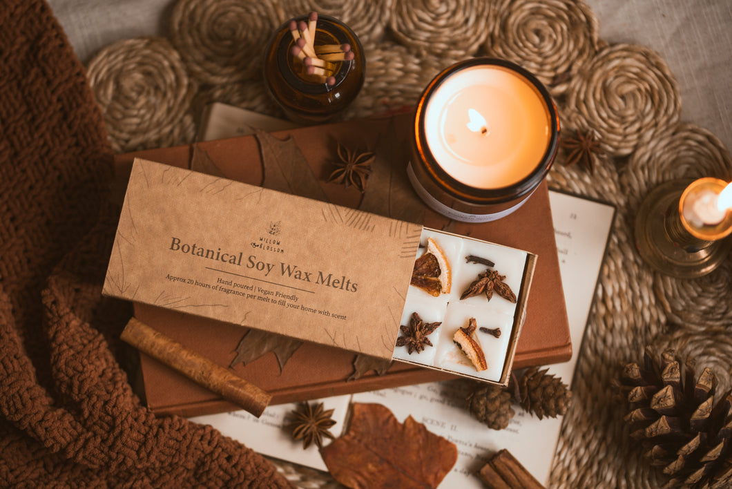 Botanical wax melts in our Winter Scents