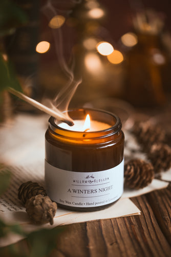 A winters night candle