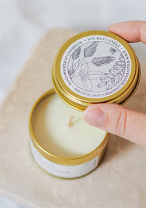 Botanical tin candle in your choice of scent