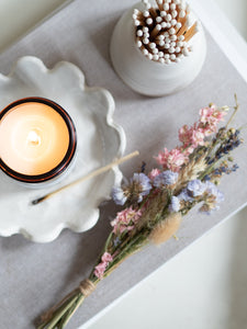 Mini Dried Flower Bunch & Candle Gift Set