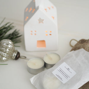 A box of 5 Soy Tea lights; Choose your scent